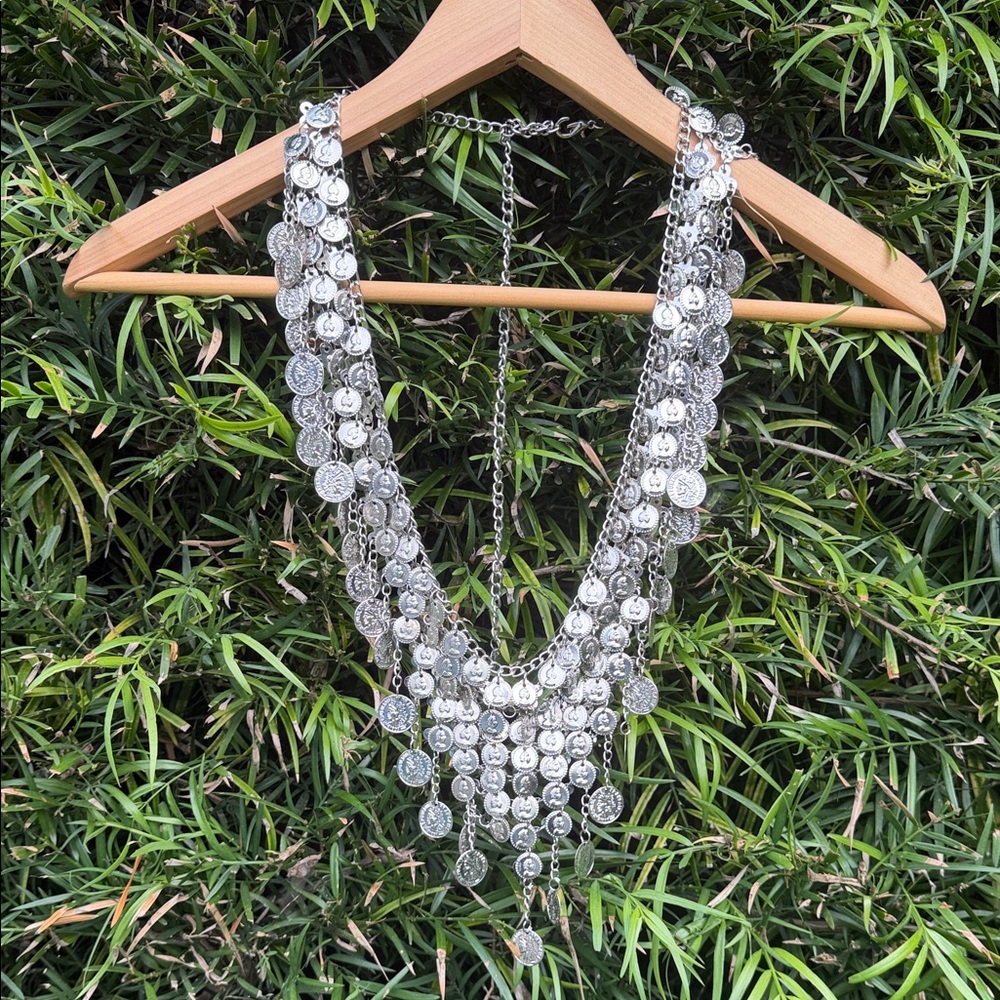 Silver Coin Belly Dance Belt or Necklace